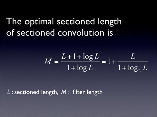 Sectioned Convolution SCDWT