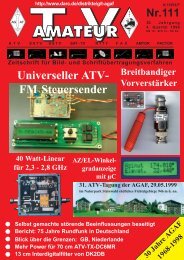 TVA111 - AGAF eV, Arbeitsgemeinschaft Amateurfunkfernsehen