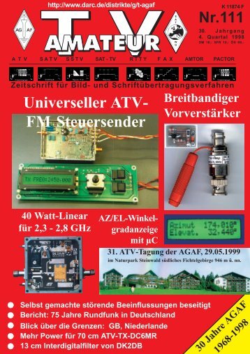 TVA111 - AGAF eV, Arbeitsgemeinschaft Amateurfunkfernsehen