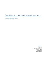 Starwood Hotels & Resorts Worldwide, Inc. - Business Library ...