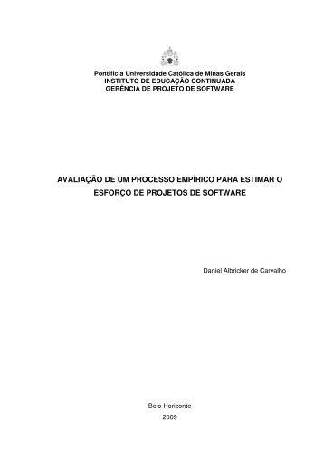 avaliação de um processo empírico para estimar o esforço de ...