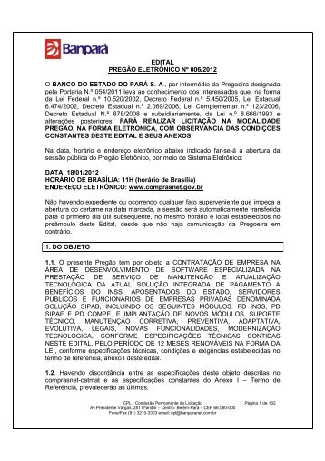 Contratação de empresa para manutenção da solução SIPAB ...