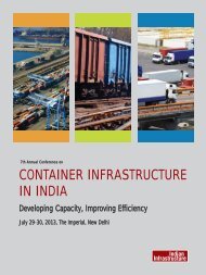 CONTAINER INFRASTRUCTURE IN INDIA