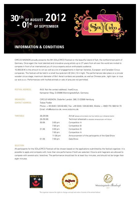 application-form - Circus Mignon - InselCircus