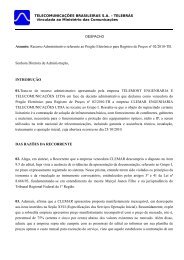 Recurso Administrativo referente ao PregÃ£o EletrÃ´nico ... - Telebras