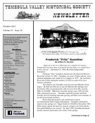 Frederick “Fritz” Guenther - Temecula Valley Historical Society