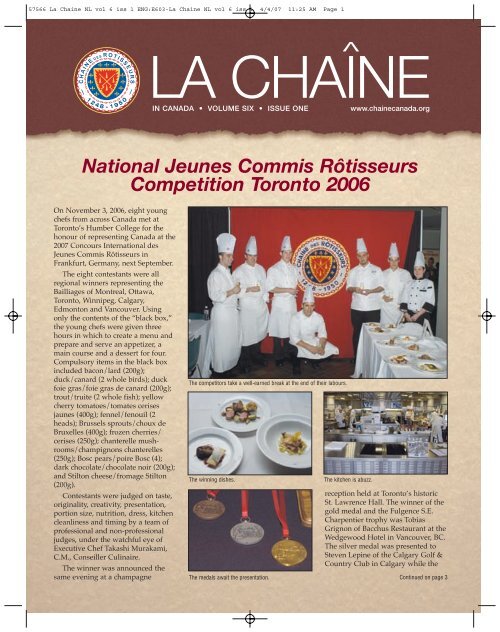 57566 La Chaine NL vol 6 iss 1 - la Chaine des Rotisseurs ...