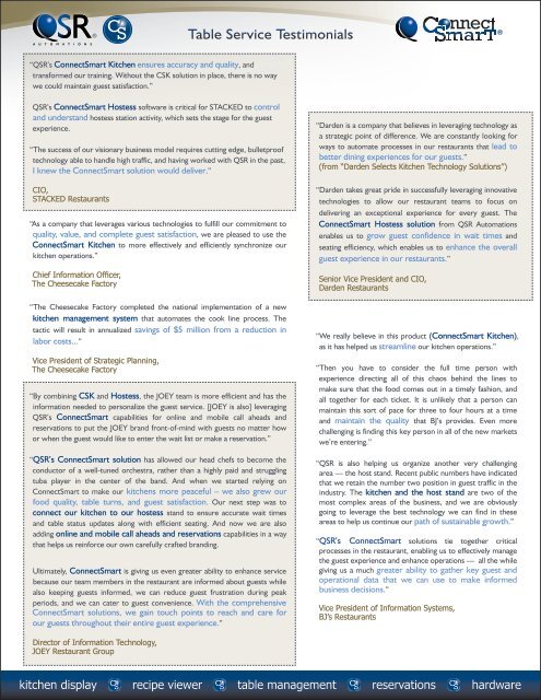 Download a document with testimonials from ... - QSR Automations