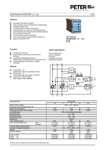 Soft Starters DUOSTART 1.5 .. 5.5 1.03