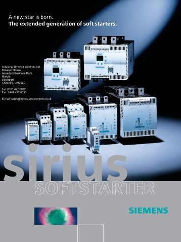 Siemens Sirius Soft Starter - Industrial Drives and Controls Ltd.