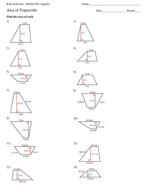 Area of Trapezoids