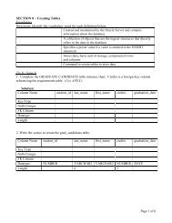 SECTION 8 – Creating Tables