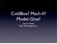 ColdBox? Mach-II? Model-Glue?