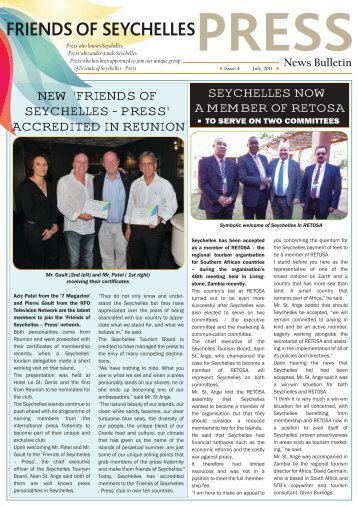 PRESS Newsletter - Issue 4 PG1 - Seychelles Tourism Board