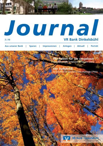 Ausgabe 02/10 Oktober 2010 - VR Bank Dinkelsbühl eG