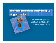 Hoofdstructuur ambtelijke organisatie