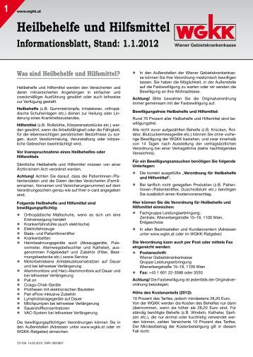 Heilbehelfe und Hilfsmittel - Wiener Gebietskrankenkasse