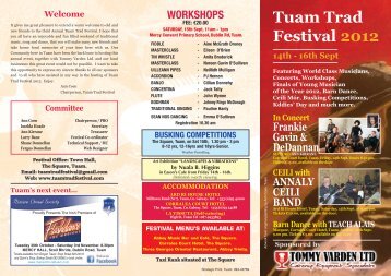 Festival 2012 14th - 16th Sept - Tuam Trad Festival