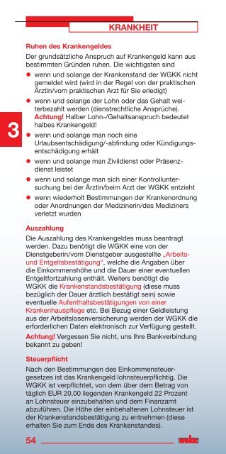 WGKK-Ratgeber 2012 - Ihre ... - Wiener Gebietskrankenkasse