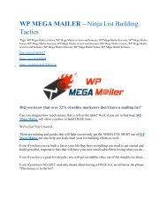 WP Mega Mailer review and (Free) $21,400 Bonus & Discount