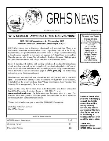 Why Should I Attend a GRHS Convention? - GRHS Home Page