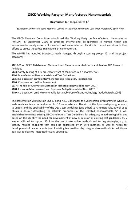 Challenges of Regulation and Risk Assessment of Nanomaterials