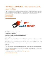 WP Mega Mailer REVIEW - DEMO of WP Mega Mailer .pdf