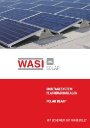 MONTAGESYSTEM FLACHDACHANLAGEN POLAR BEAR® - Wasi