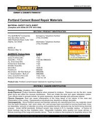 Portland Cement Based Repair Materials - Quikrete