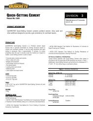 QUICK-SETTING CEMENT