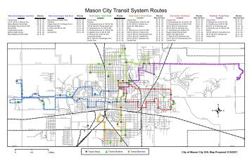 Mason City Transit System Routes - Mason City, Iowa