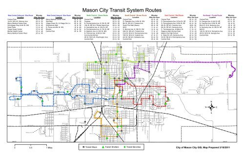 Mason City Transit System Routes - Mason City, Iowa