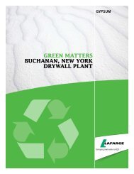 Green Matters Buchanan, new York DrYwall Plant - Lafarge