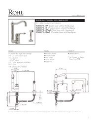 A3608/6.5LP* (Porcelain Lever without Handspray) - Rohl