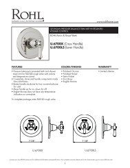 U.6700X (Cross Handle) U.6700LS (Lever Handle) - Rohl