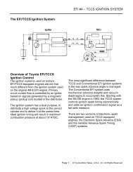 EFI #4 - TCCS IGNITION SYSTEM ESA Ignition System Operation