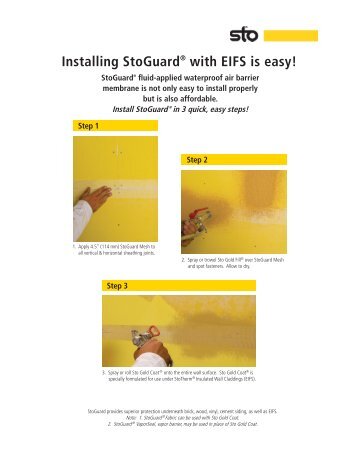 Installing StoGuard with EIFS is easy!