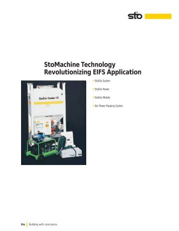 StoMachine Technology Revolutionizing EIFS Application - Sto Corp.