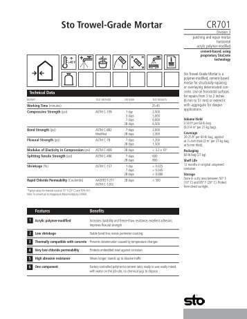 Sto Trowel-Grade Mortar CR701