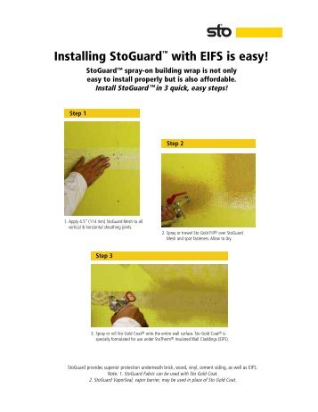 Installing StoGuardâ¢ with EIFS is easy! - Sto Corp.