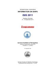 information on ships isis 2011 - Schiffbautechnische Gesellschaft eV