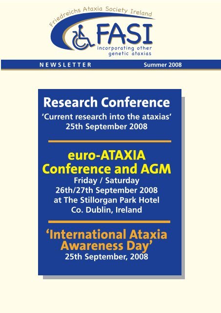 Research Conference euro-ATAXIA Conference and AGM