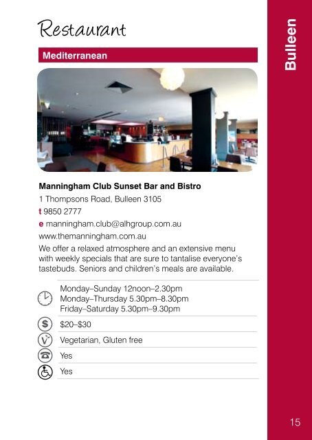 Dining Guide 2010 (PDF, 2.07MB, New Window - Manningham City ...