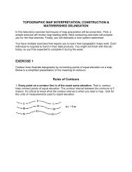 WATERERSHED DELINEATION EXERCISE 1 Rules of Contours