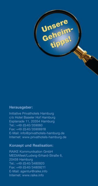 Geheimtipp-Guide - Privathotels Hamburg