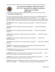 Introduction to Computer Organization – Exam 2 w: Solutions