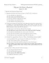 Physics 211 Test 2 Practice