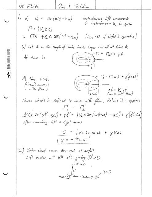 Unified Engineering – Quiz 9 w_ Solutions (Fluid Mechanics)