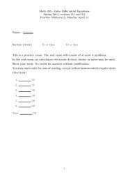 Sample Exam 2 w Solutions (2011) – Differential Equations