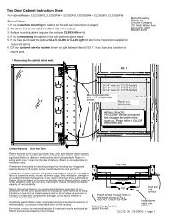 Two Door Cabinet Instruction Sheet